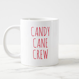 "Candy Cane Crew" Einfaches modernes Bauernhaus Jumbo-Tasse