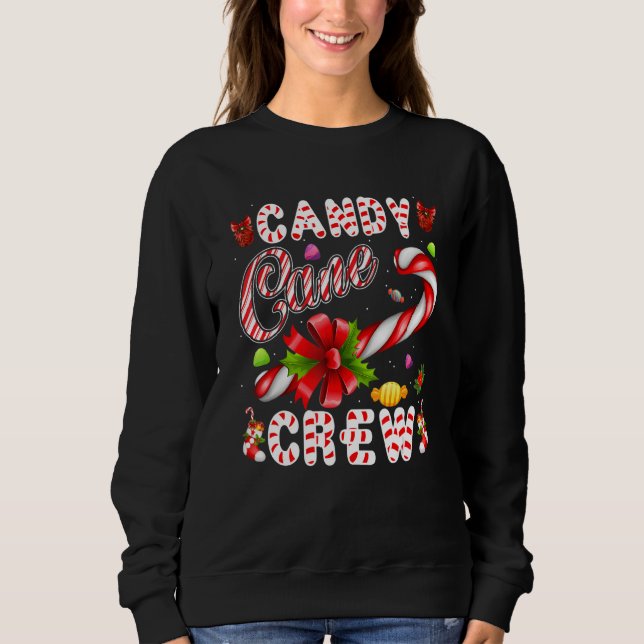 Candy Cane Crew Family Christmas Matching Group Ou Sweatshirt (Vorderseite)