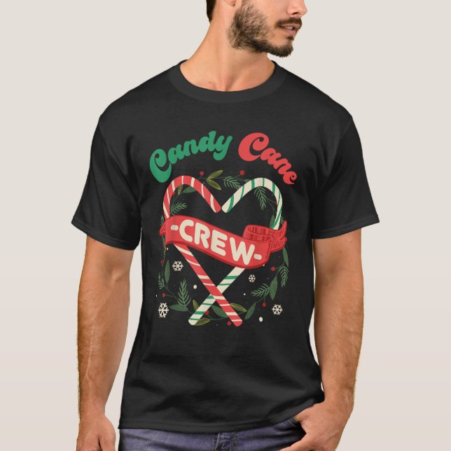 Candy Cane Crew Family Christmas Squad Matching Ca T-Shirt (Vorderseite)
