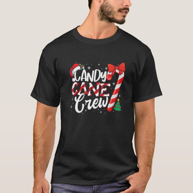 Candy Cane Crew Funny Christmas Candy Cane Lover X T-Shirt (Vorderseite)