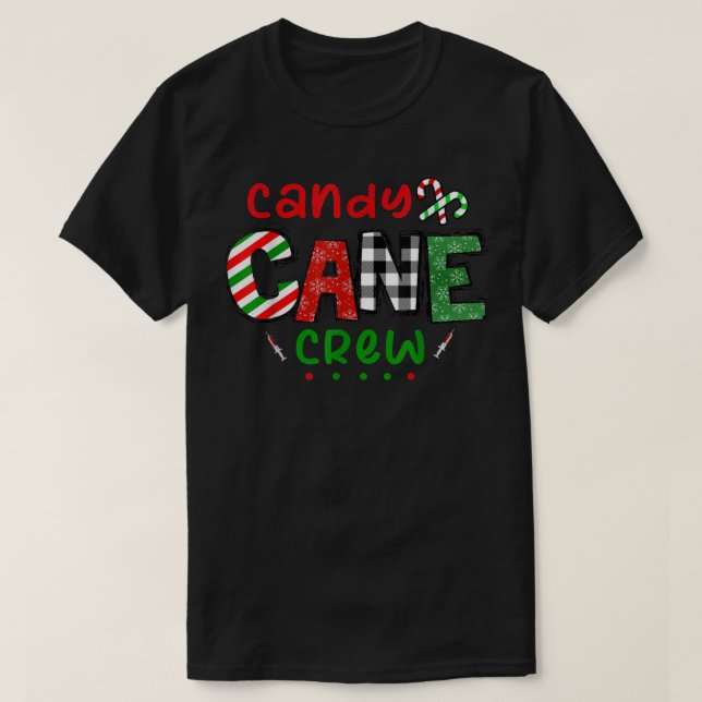 Candy Cane Crew Funny Christmas Candy Cane T-Shirt (Design vorne)