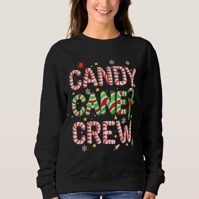 Candy Cane Crew Funny Christmas Candy   X mas Paja Sweatshirt (Vorderseite)