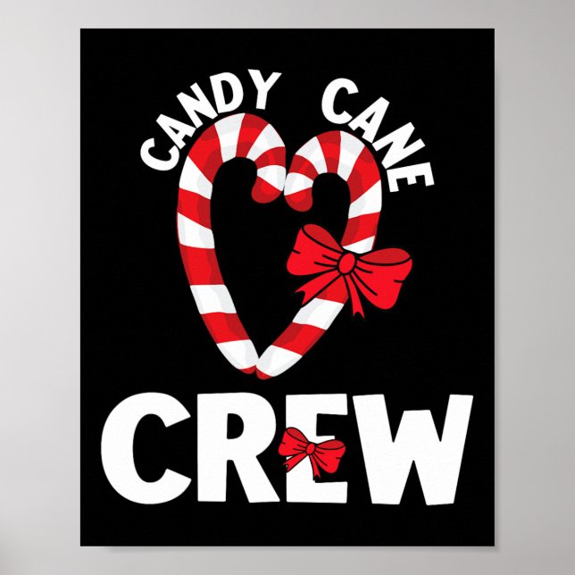 Candy Cane Crew Funny Christmas Sweet Candy Merry Poster (Vorne)