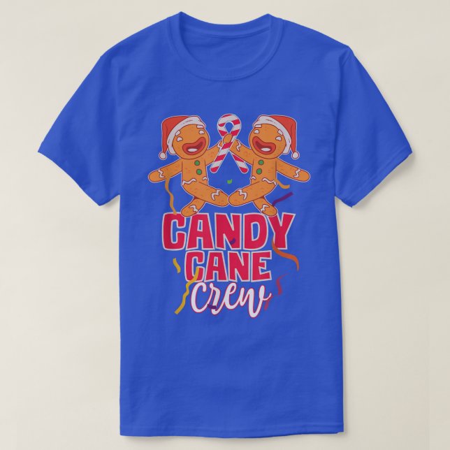 Candy Cane Crew Group Matching Christmas Party Gin T-Shirt (Design vorne)