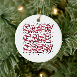 Candy Cane Crew Lover Christmas Weihnachten Weihna Keramik Ornament