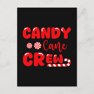 Candy Cane Crew Matching Family Candy Lover Feiertagspostkarte
