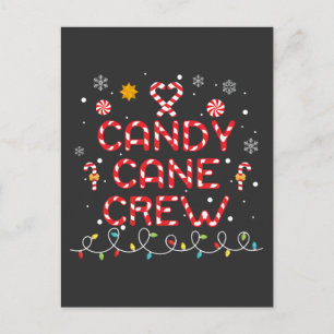 Candy Cane Crew Matching Family Candy Lover Feiertagspostkarte