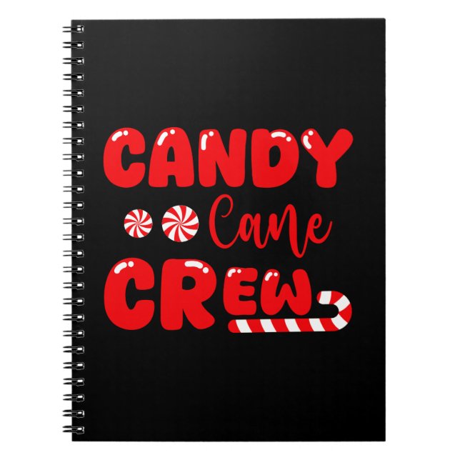 Candy Cane Crew Matching Family Candy Lover Notizblock (Vorderseite)