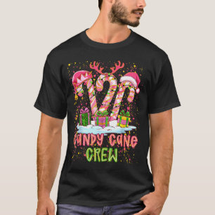 Candy Cane Crew Nk Coquette Preppy Farbe Xmas Pj S T-Shirt