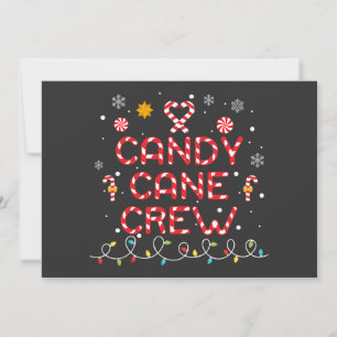 Candy Cane Crew passende Familie Candy Liebhaber Einladung