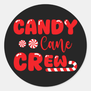 Candy Cane Crew passende Familie Candy Lover Runder Aufkleber