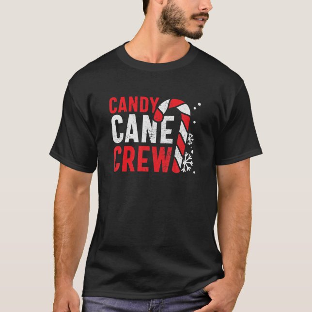 Candy Cane Crew Peppermint Funny Christmas Xmas Pa T-Shirt (Vorderseite)