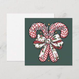 Candy Cane Crew Preppy Christmas Holiday Feiertagskarte
