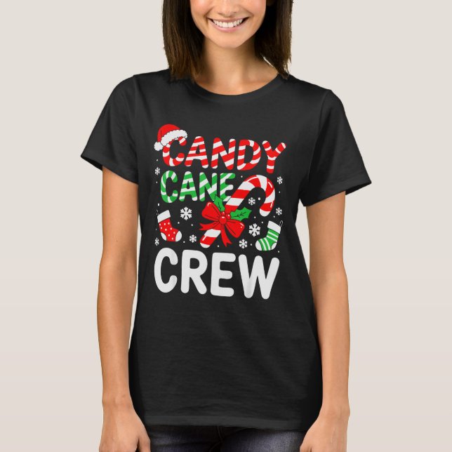 Candy Cane Crew Shirt Adult Men Women Kids Christm (Vorderseite)