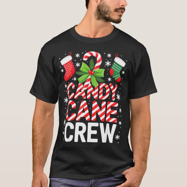 Candy Cane Crew Shirt Adult Men Women Kids Christm (Vorderseite)