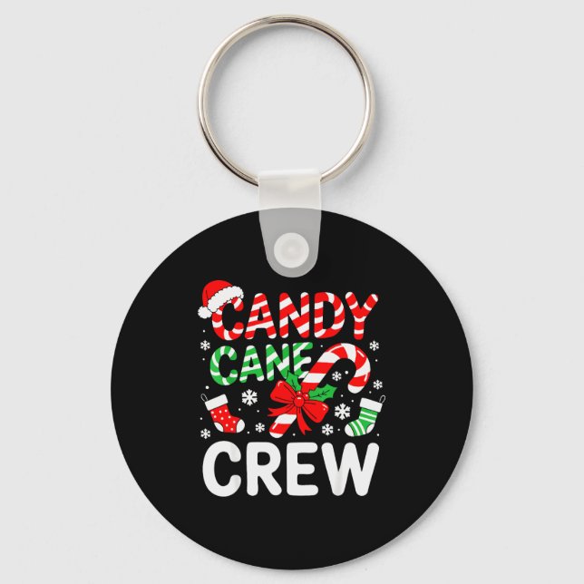 Candy Cane Crew Shirt Adult Men Women Kids Christm Schlüsselanhänger (Vorderseite)