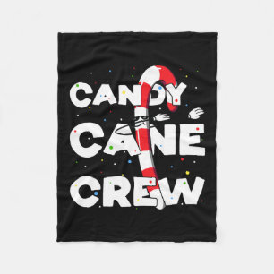 Candy Cane Crew Spaß Weihnachten Candy Lover Tanze Fleecedecke