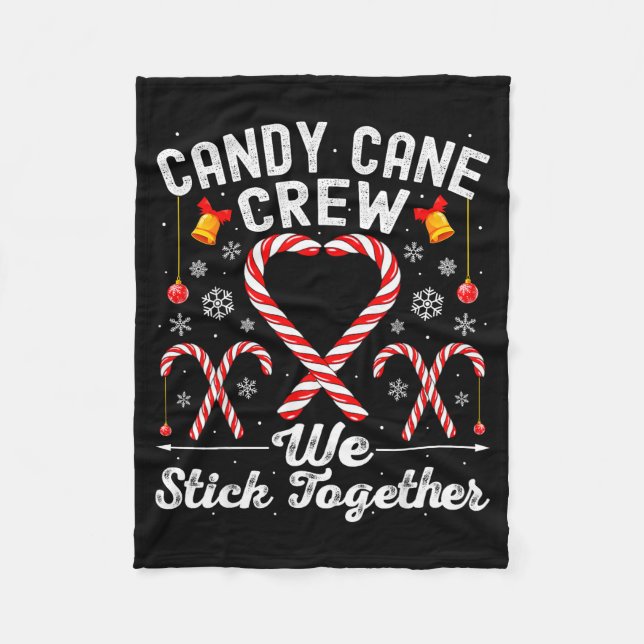 Candy Cane Crew We Stick Together Family Matching  Fleecedecke (Vorderseite)