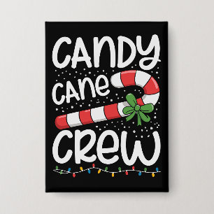 Candy Cane Crew Weihnachten Familie Xmas Ferien  Button