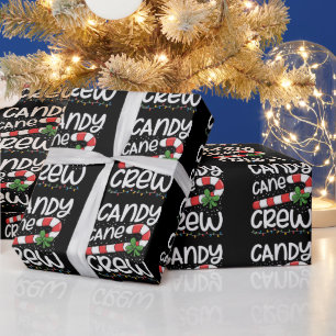 Candy Cane Crew Weihnachten Familie Xmas Ferien  Geschenkpapier