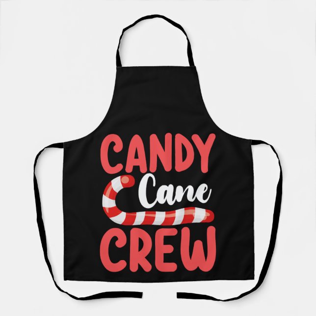 Candy Cane Crew Weihnachten Familienurlaub Pajamas Schürze (Vorderseite)