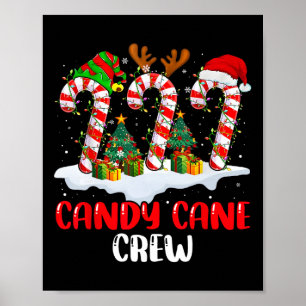 Candy Cane Crew Weihnachten Lustige Familie Passen Poster
