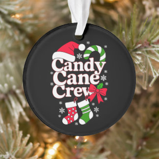 Candy Cane Crew Weihnachten Santa Hut Schneeflocke Ornament