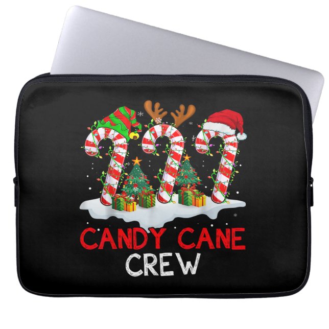 Candy Cane Crew Weihnachten Weihnachten Weihnachts Laptopschutzhülle (Vorderseite)