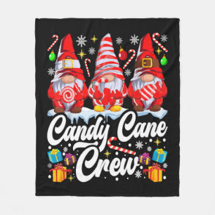 Candy Cane Crew Weihnachts Candy Lover Gnome Fleecedecke