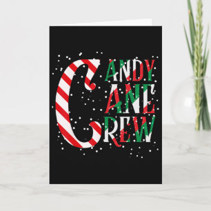 Candy Cane Crew Weihnachts-Passende Familie Candy Karte
