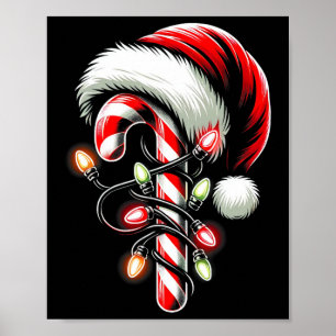 Candy Cane Crew Weihnachtsleuchten Familie Matchin Poster