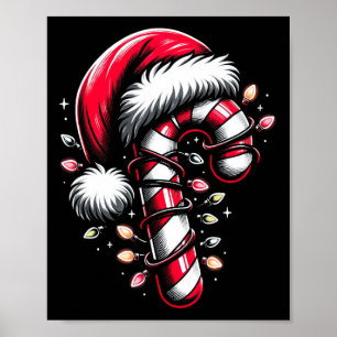 Candy Cane Crew Weihnachtsleuchten Familie Matchin Poster