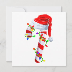 Candy Cane Crew Weihnachtslichter Familie Passend Einladung