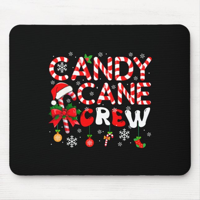 Candy Cane Crew Weihnachtsmann Weihnachtskostüm Sü Mousepad (Vorne)