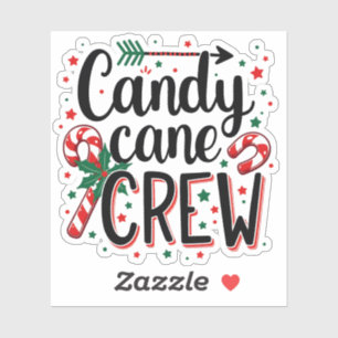 Candy Cane Crew Weihnachtssnack Matching Cousins Aufkleber