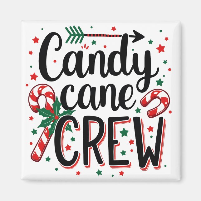 Candy Cane Crew Weihnachtssnack Matching Cousins Magnet (Vorne)