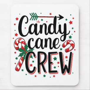 Candy Cane Crew Weihnachtssnack Matching Cousins Mousepad