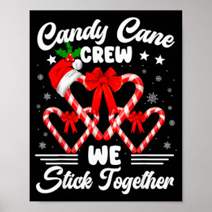 Candy Cane Crew Wir halten zusammen Weihnachten Xm Poster