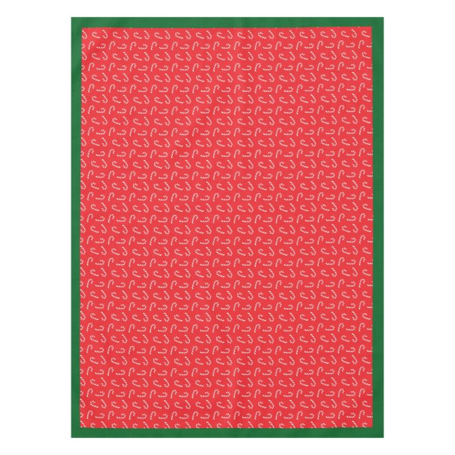 Candy Cane Custom Cotton Tablecloth, 52"x70" Tischdecke (Vorderseite)