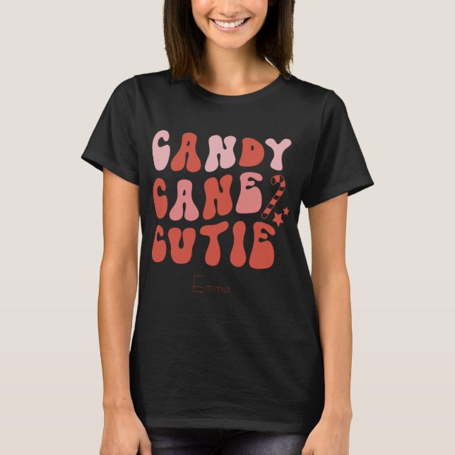 Candy Cane Cutie Christmas Holiday Toddler T Shirt (Vorderseite)
