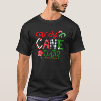 Candy Cane Cutie Merry Christmas Funny Christmas K T-Shirt