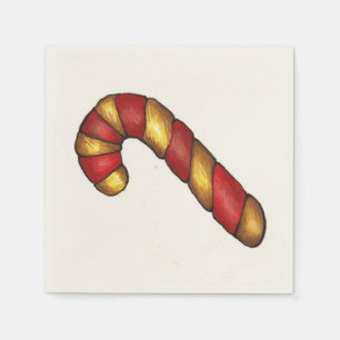 Candy Cane Drehung Weihnachtsgebäck Serviette