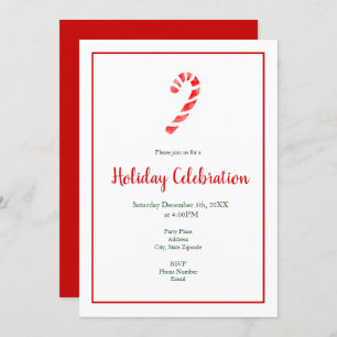 Candy Cane Einladung