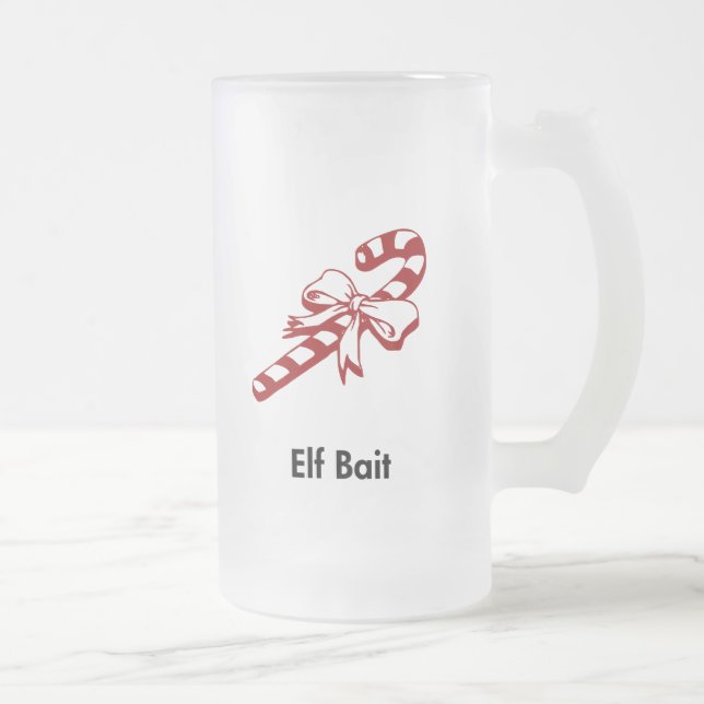 Candy Cane Elf Bait Mattglas Bierglas (Rechts)