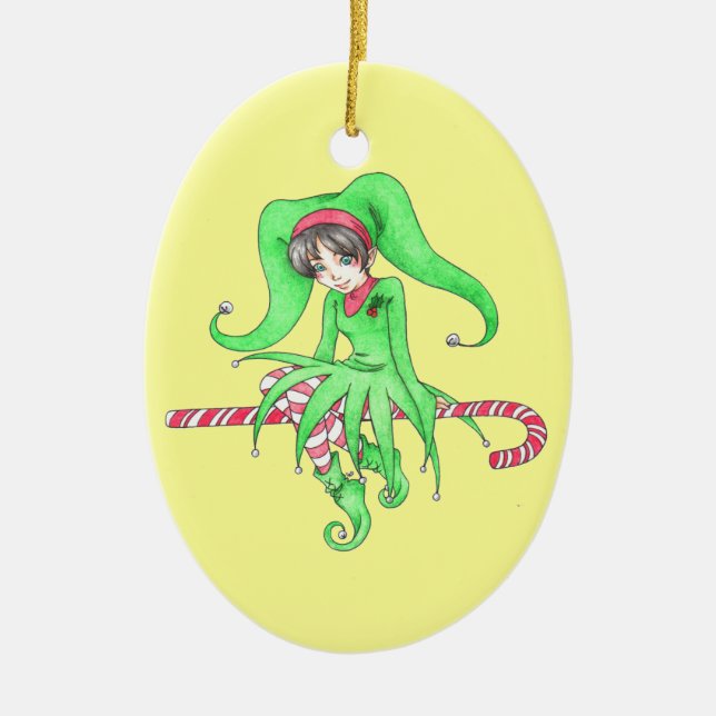 Candy Cane Elf Ornament (Vorne)