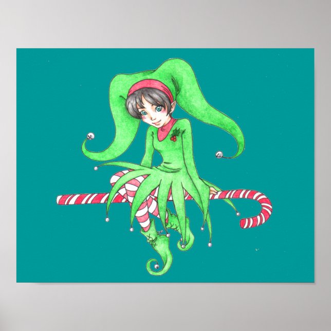 Candy Cane Elf Poster (Vorne)
