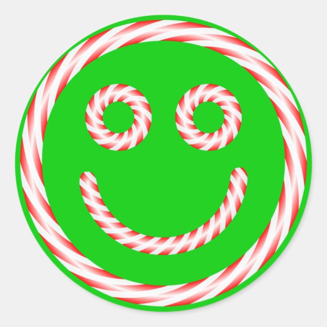 Candy Cane Face Sticker (Vorderseite)