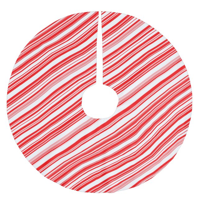Candy Cane Fiesta 4Linda Polyester Weihnachtsbaumdecke (Vorderseite)