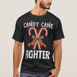 Candy Cane Fighter Ugly Christmas Sweater Lick Fun T-Shirt