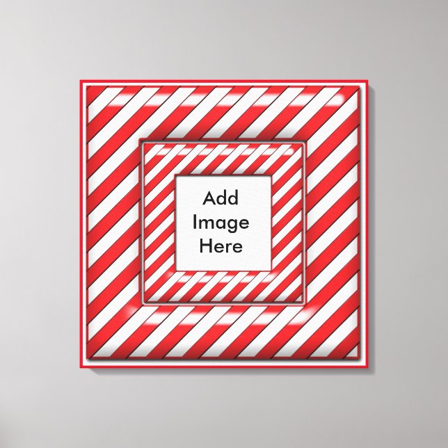 Candy Cane Frame Leinwanddruck (Vorderseite)